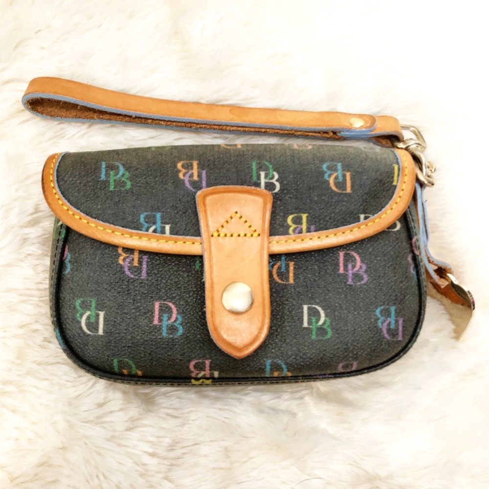 DOONEY & BOURKE Signature Canvas Rainbow Wristlet